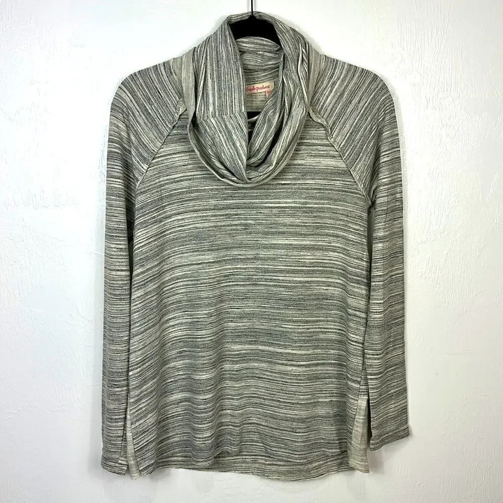 ❤️Last Chance Fresh Produce Cowl Neck Space Dye Sweatshirt Size XS/SM